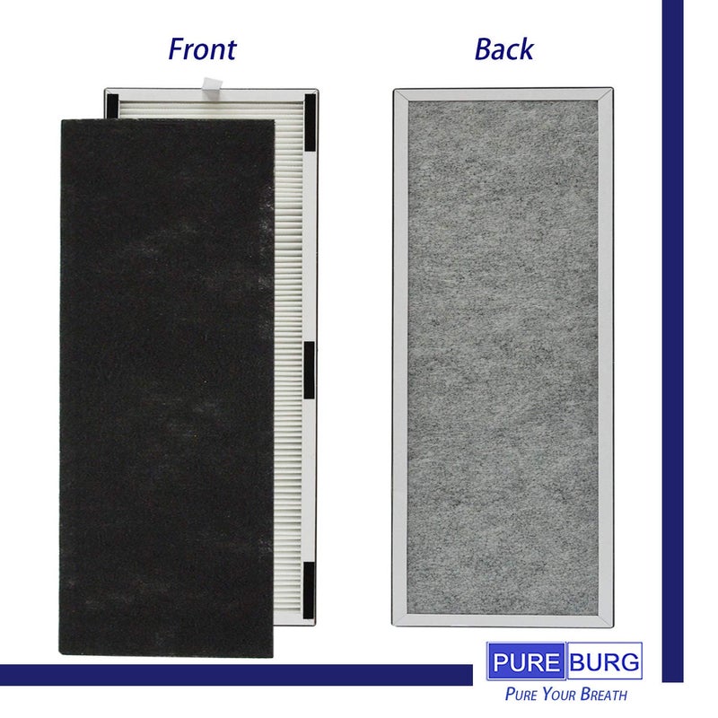 PUREBURG Replacement Filter Set Compatible with Hunter HP600 Tall Tower Air Purifier, 2 H13 HEPA + 4 Activated Carbon Pre-Filters Air Clean Dust VOCs Odor - Image 3